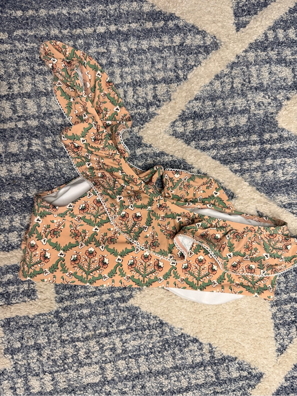 NWOT Roller Rabbit Hampton One-Shoulder Ruffle Bikini Top - Picture 4 of 4